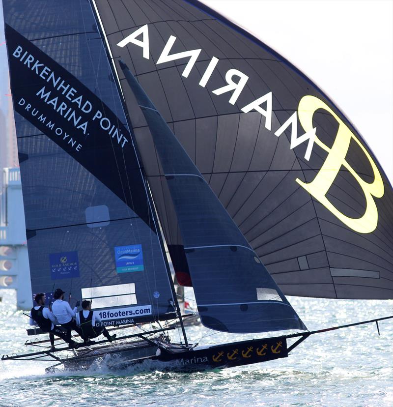 Birkenhead Point Marina's fourth placing in 18ft Skiff Spring Championship Race 6 is the best performance for the rookie crew - photo © Frank Quealey