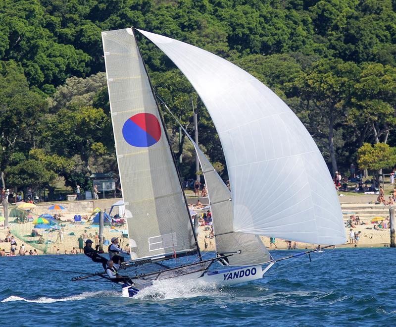 Champion Yandoo during 18ft Skiff Spring Championship Race 7 photo copyright Frank Quealey taken at Australian 18 Footers League and featuring the 18ft Skiff class