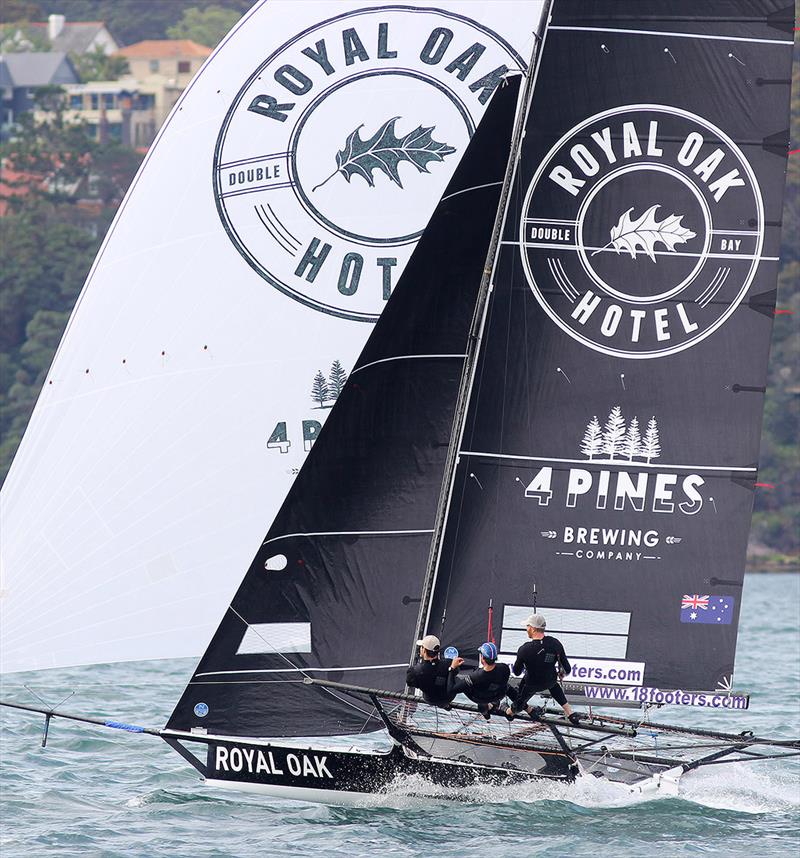 The Oak Double Bay-4 Pines is expected to come back into form with the return of skipper, Aron Everett photo copyright Frank Quealey taken at Australian 18 Footers League and featuring the 18ft Skiff class