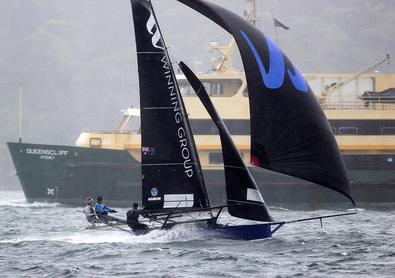 Defending champion Winning Group has one of the big teams for championship racing photo copyright Frank Quealey taken at Australian 18 Footers League and featuring the 18ft Skiff class