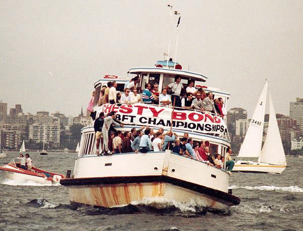 18 Footer Spectator Ferry in 1984 photo copyright Archive taken at Australian 18 Footers League and featuring the 18ft Skiff class