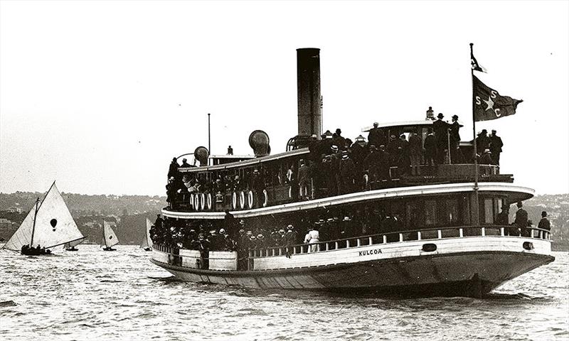 Kulgoa in 1906 - note the Sydney Sailing Club pennant they raised every second week with the Sydney Flying Squadron which became one club in 1925 photo copyright Archive taken at Australian 18 Footers League and featuring the 18ft Skiff class