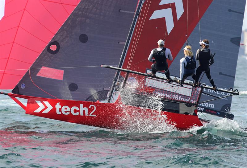 18ft Skiff JJ Giltinan Championship: tech2, championship favourite photo copyright Frank Quealey taken at Australian 18 Footers League and featuring the 18ft Skiff class