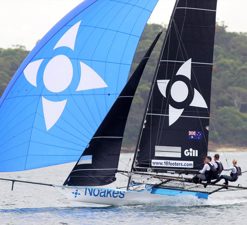 18ft Skiff JJ Giltinan Championship day 5: Noakes Blue continued good form during the championship photo copyright Frank Quealey taken at Australian 18 Footers League and featuring the 18ft Skiff class