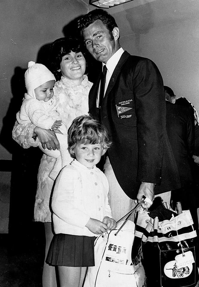 The Holmes family off to the USA in 1969 photo copyright Archive taken at Australian 18 Footers League and featuring the 18ft Skiff class