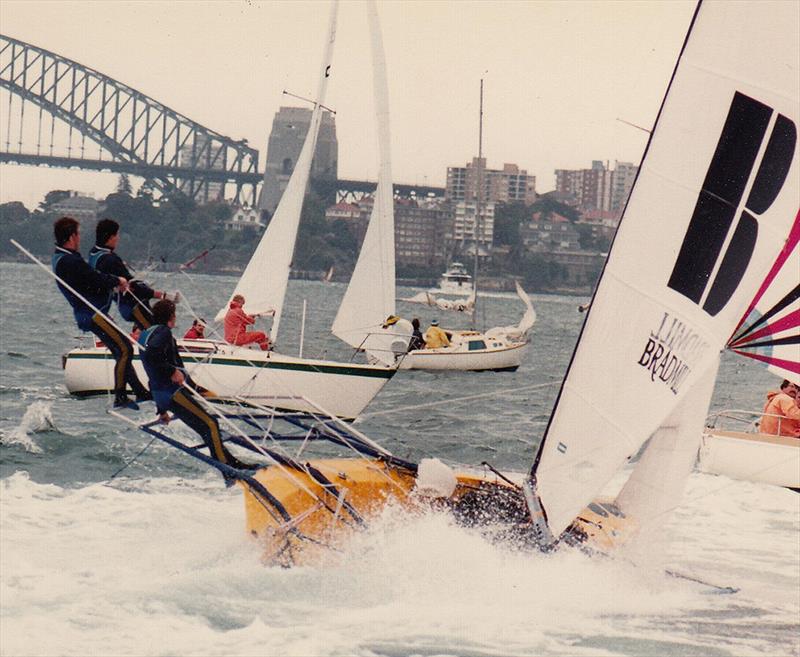 Bradmill in action on Sydney Harbour photo copyright Archive taken at Australian 18 Footers League and featuring the 18ft Skiff class