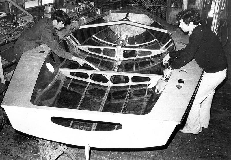 18ft Skiff Golden Era: Booth Holden (a Bruce Farr design) was the last 4-handed 18 Footer built, and contested the 1974 World Championship with former champion Hugh Treharne as skipper photo copyright Frank Quealey taken at Australian 18 Footers League and featuring the 18ft Skiff class