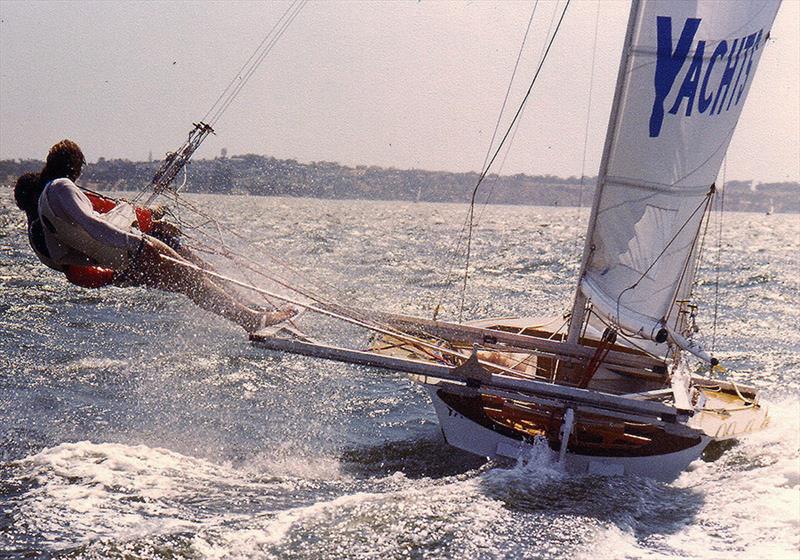 18ft Skiff Golden Era: Court Yachts and the sliding frame photo copyright Frank Quealey taken at Australian 18 Footers League and featuring the 18ft Skiff class