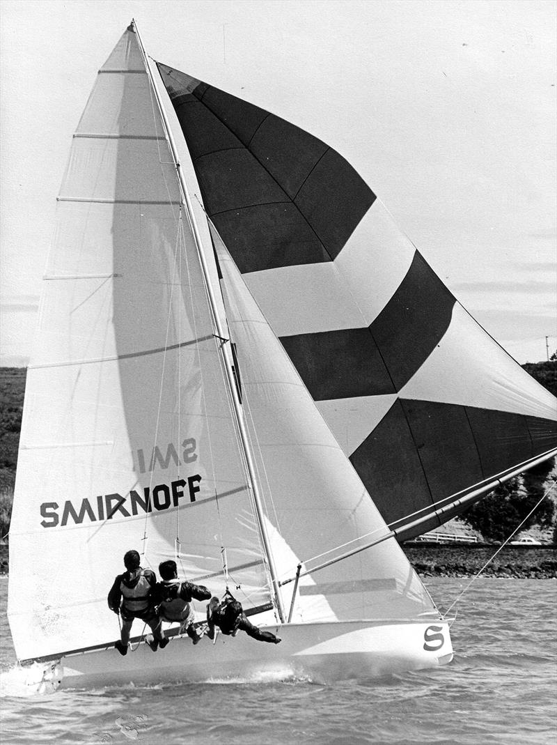 18ft Skiff Golden Era: In 1972, Smirnoff was the first Bruce Farr design to win the World Championship photo copyright Frank Quealey taken at Australian 18 Footers League and featuring the 18ft Skiff class