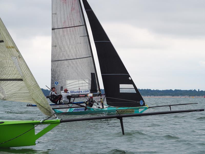 UK 18ft Skiff Solent Grand Prix Series Round 3 photo copyright Kate Sullivan taken at Calshot Sailing Club and featuring the 18ft Skiff class