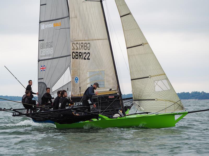 UK 18ft Skiff Solent Grand Prix Series Round 3 photo copyright Kate Sullivan taken at Calshot Sailing Club and featuring the 18ft Skiff class