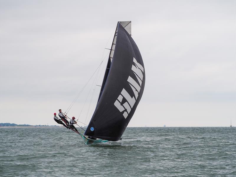 UK 18ft Skiff Solent Grand Prix Series Round 3 photo copyright Kate Sullivan taken at Calshot Sailing Club and featuring the 18ft Skiff class