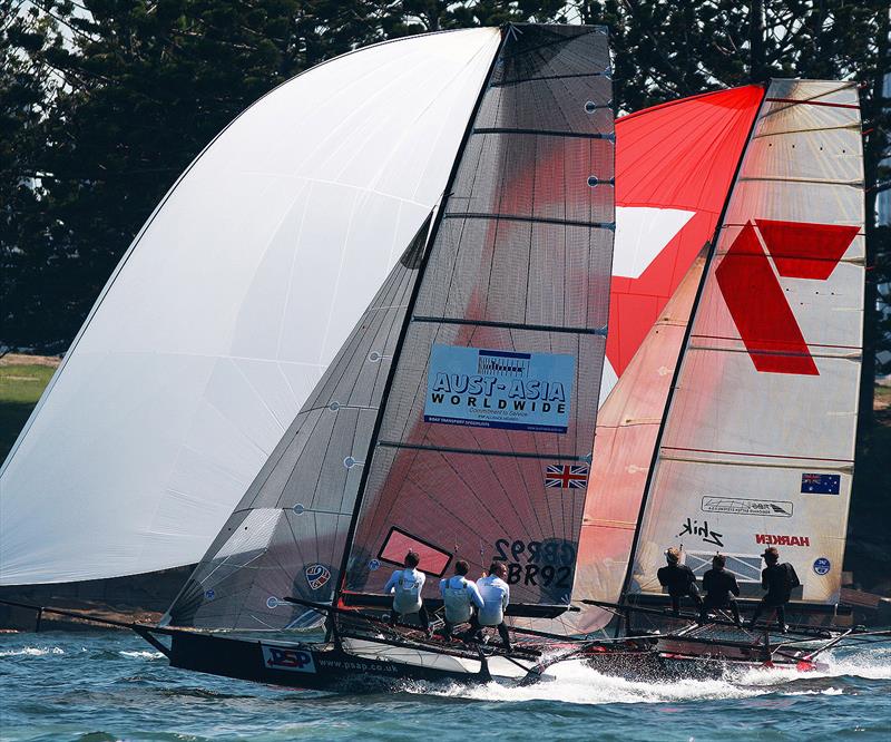 The British 18 Footer Challenge: Giltinan World Champions, Rob Greenhalgh and Seve Jarvin at the 2010 JJs - photo © Frank Quealey