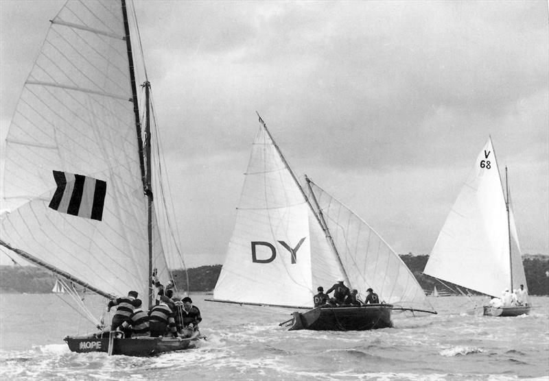 Hope, Dee Why, Riptide at the 1938 Worlds on Sydney Harbour - photo © Archive