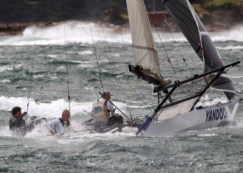 Riding a wild boat in 50-knots during the 2020-21 season - photo © Frank Quealey