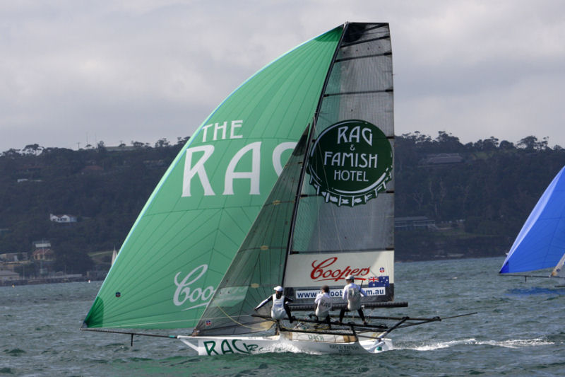 18ft Skiff NSW Championship race 2 photo copyright Frank Quealey taken at Sydney Flying Squadron and featuring the 18ft Skiff class