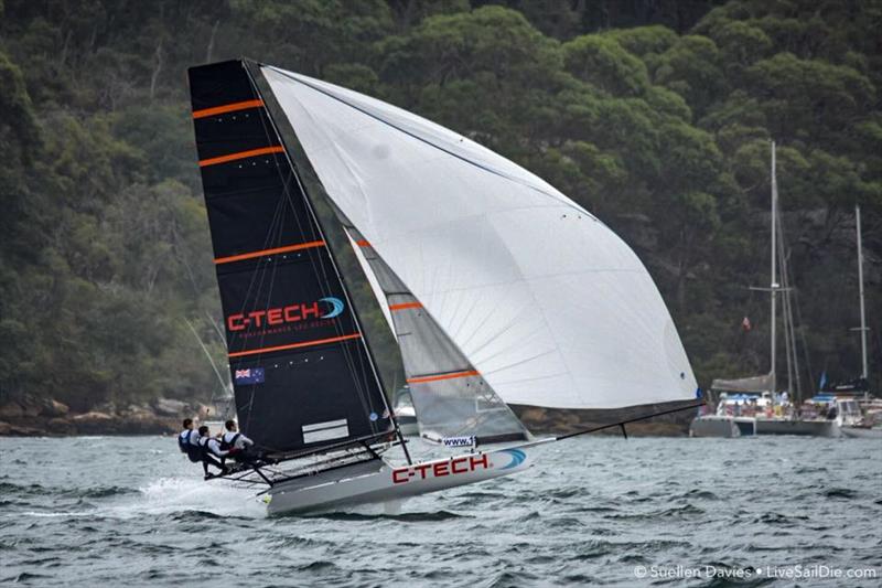 Race 2, JJ Giltinan 18ft Championship, Sydney, March 4, 2018 photo copyright Suellen Davies / Auckland Skiff League taken at  and featuring the 18ft Skiff class