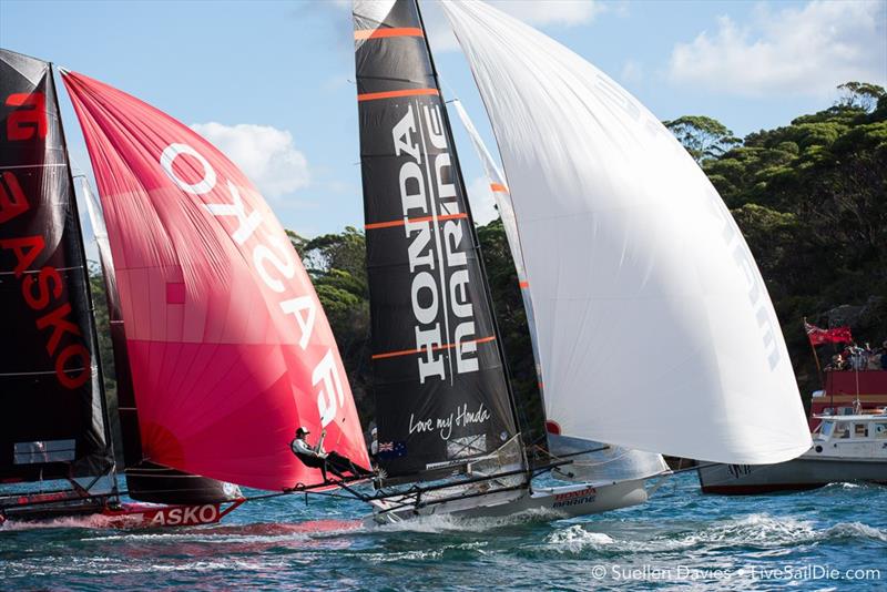 JJ Giltinan 18ft Skiff International - Day 4, March 7, 2018 photo copyright Suellen Davies / Auckland Skiff League taken at  and featuring the 18ft Skiff class