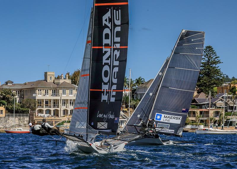 Day 6, JJ Giltinian 18ft Skiff Championship, Sydney, March 10, 2018 photo copyright Michael Chittenden taken at Australian 18 Footers League and featuring the 18ft Skiff class