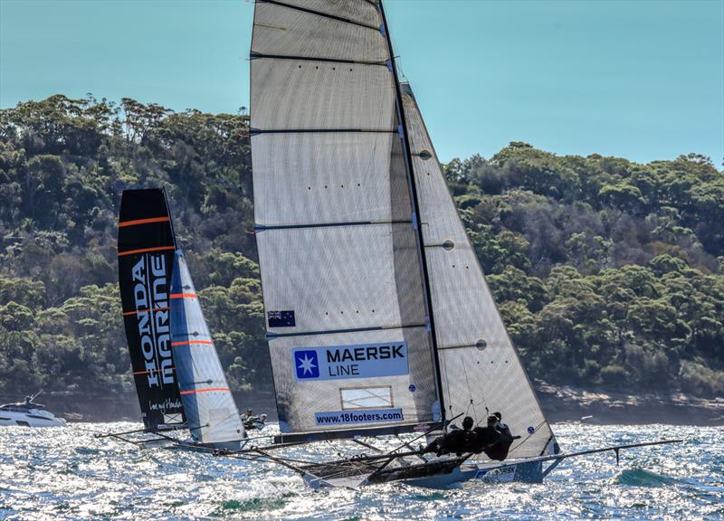 Final day, 2018 Giltinan 18fter International Championship, Sydney, Match 11, 2018 photo copyright Michael Chittenden taken at Australian 18 Footers League and featuring the 18ft Skiff class