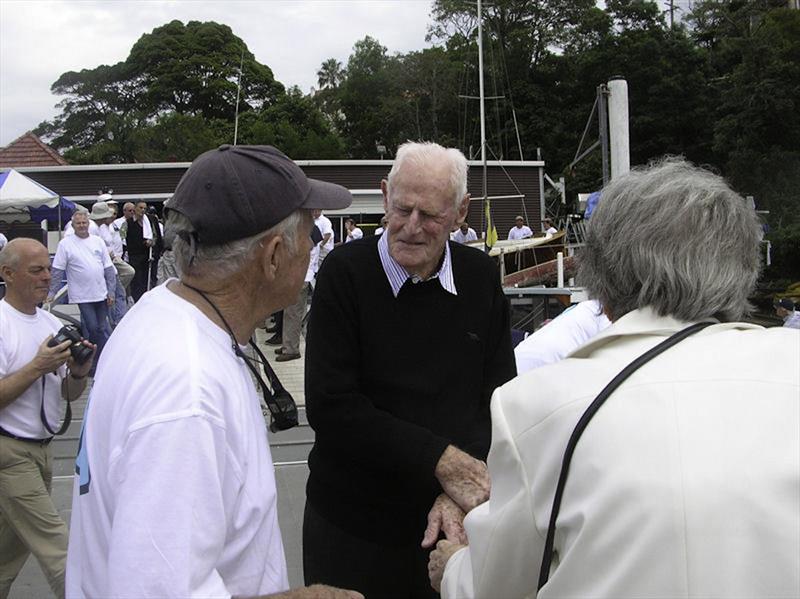 The late Billy Barnett OAM photo copyright Di Pearson taken at Sydney Flying Squadron and featuring the 18ft Skiff class