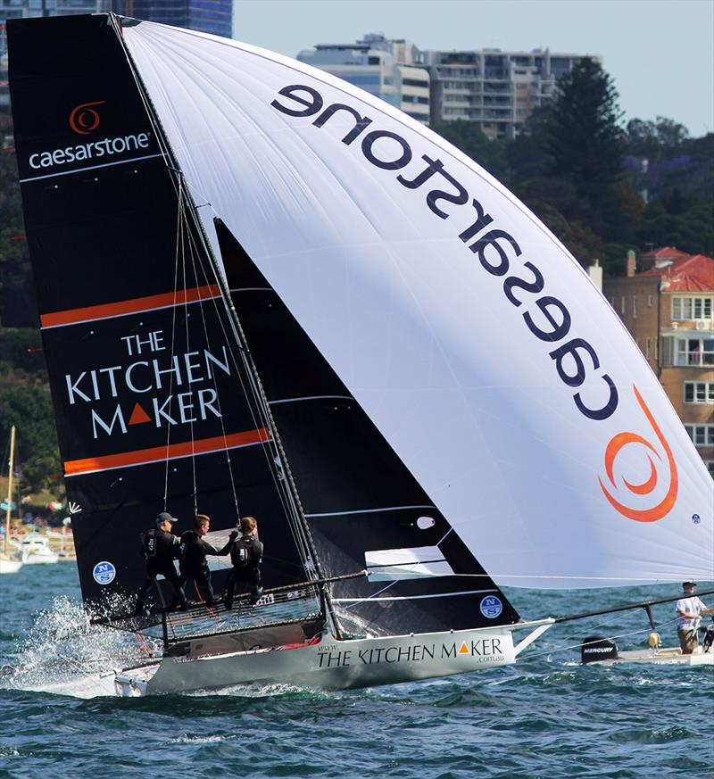 The Kitchen Maker-Caesarstone will be skippered by defending Spring champion, Jordan Girdis photo copyright Frank Quealey taken at Australian 18 Footers League and featuring the 18ft Skiff class