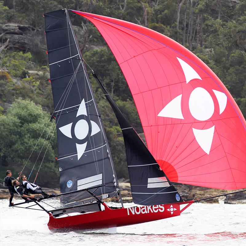 Last week's winner Noakesailing was again among the leaders throughout 18ft Spring Championship Race 2 photo copyright Frank Quealey taken at Australian 18 Footers League and featuring the 18ft Skiff class