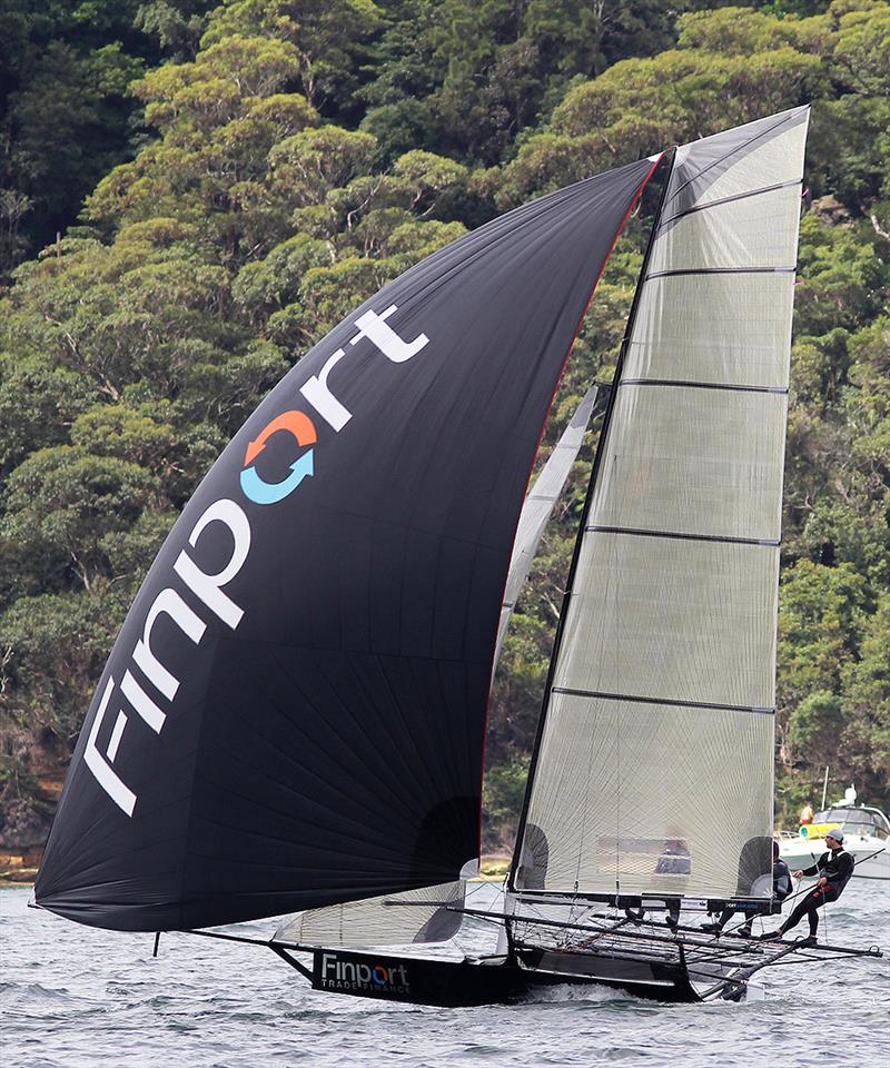 Finport Finance produced her new mainsail for the important race but found the handicap too much to overcome during the final race of the 18ft Skiff Spring Championship photo copyright Frank Quealey taken at Australian 18 Footers League and featuring the 18ft Skiff class