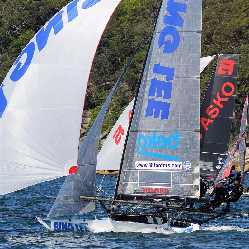 There was little between Bin Lee and Ako Appliances for most of the ESE course photo copyright Frank Quealey taken at Australian 18 Footers League and featuring the 18ft Skiff class