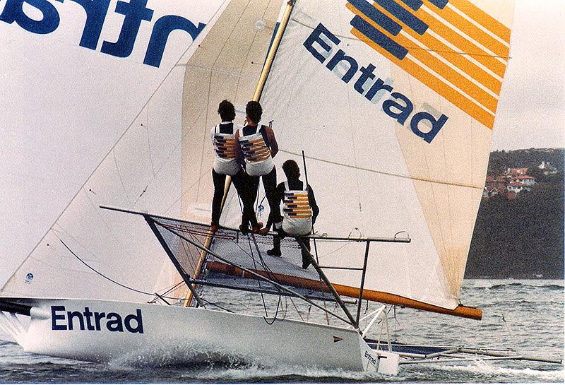 Rob Brown's Entrad won the Giltinan Championship in 1986 photo copyright Frank Quealey taken at Australian 18 Footers League and featuring the 18ft Skiff class