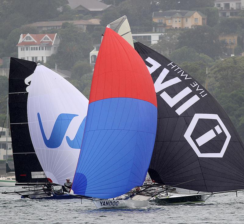 The racing was tight on the specially designed course in the 18ft Skiff 'Supercup' 2018 photo copyright Frank Quealey taken at Australian 18 Footers League and featuring the 18ft Skiff class