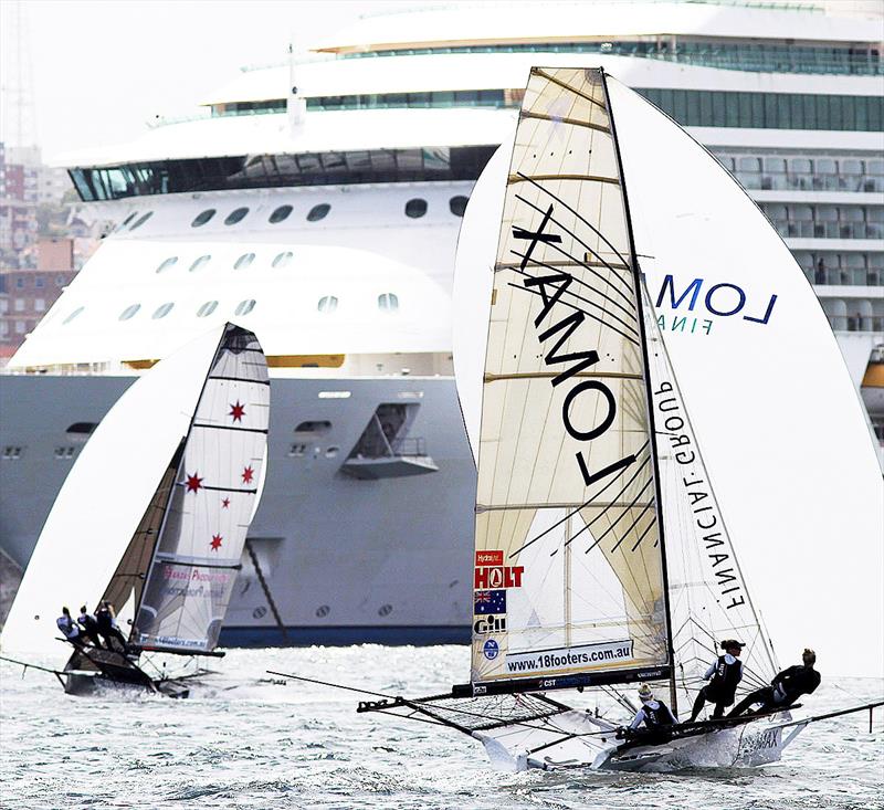 Katies's US team leads the Australian girls in Race 5 of the 2013 Giltinan Championship - photo © Frank Quealey