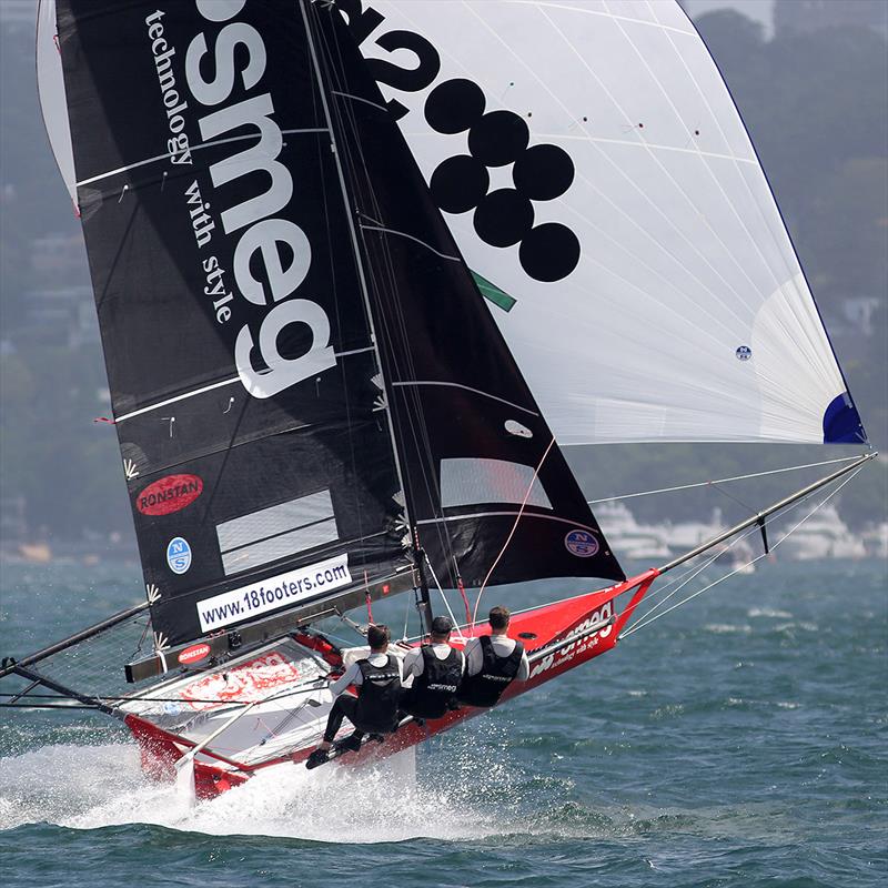 Brilliant exhibition of power sailing downwind by the Smeg crew - 18ft Skiff Australian Championship 2019 - photo © Frank Quealey
