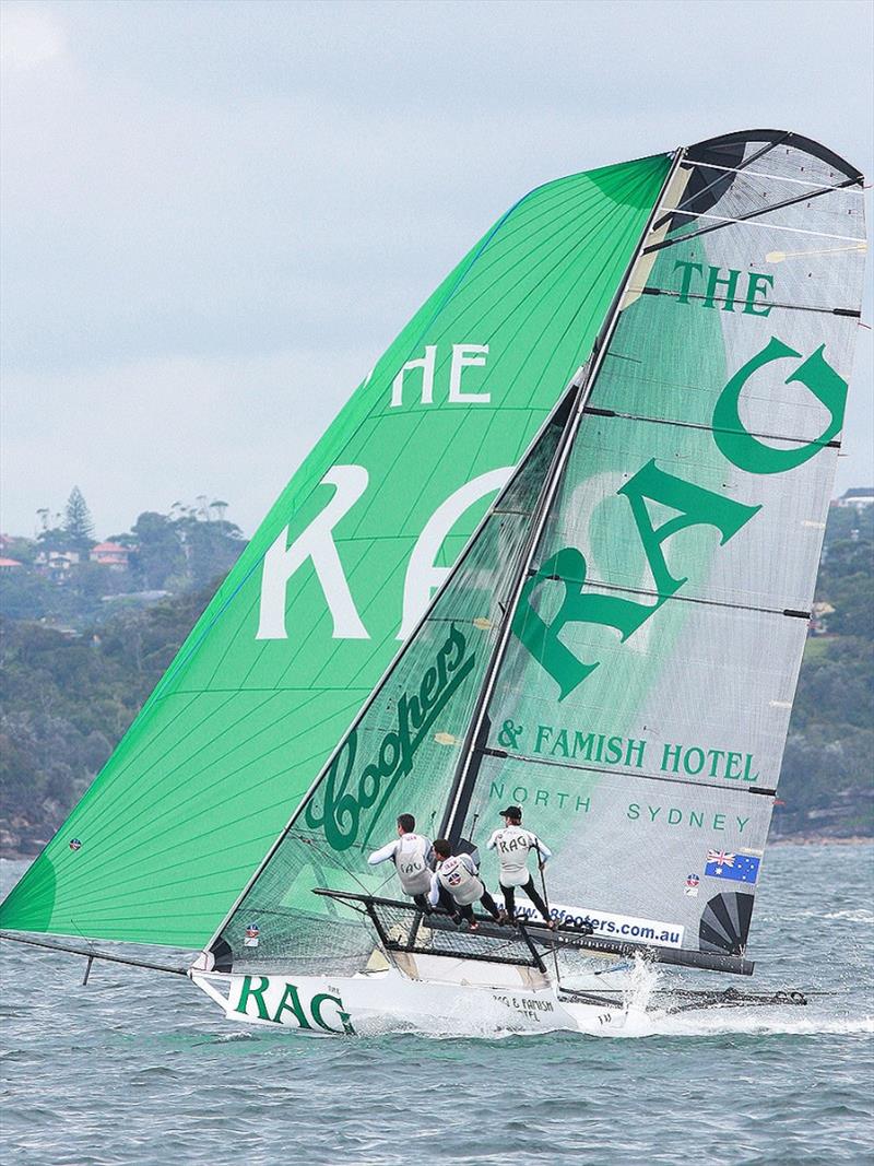 The Rag's unconventional main in the 2011-2012 Season photo copyright Frank Quealey taken at Australian 18 Footers League and featuring the 18ft Skiff class