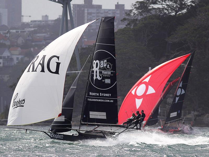 Some of the type of action we will see on Sunday - 2019 Club Championship photo copyright Frank Quealey taken at Australian 18 Footers League and featuring the 18ft Skiff class