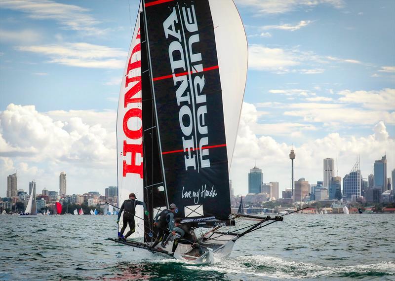 Honda Marine - Race 1 - JJ Giltinan Championship 2019, March 2, 2019 photo copyright Michael Chittenden taken at Australian 18 Footers League and featuring the 18ft Skiff class