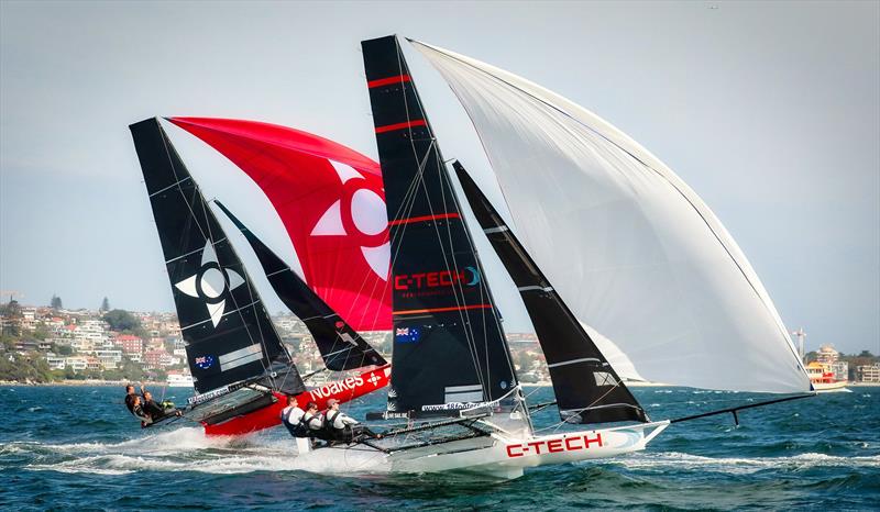 C-Tech and Noakes - 2019 JJ Giltinan Championship, Sydney Harbour, March 2019, photo copyright Michael Chittenden taken at Australian 18 Footers League and featuring the 18ft Skiff class
