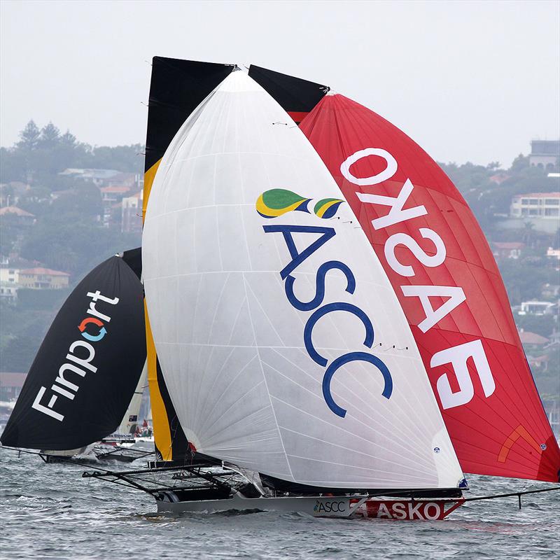 ASCC holds off a strong early challenge by Asko Appliances - 2019 JJ Giltinan Championship photo copyright Frank Quealey taken at Australian 18 Footers League and featuring the 18ft Skiff class