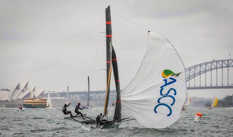 ASCC won two races in the 2019 JJ Giltinan Championship and but for gear breakages would have placed higher than 4th overall - March 2019, Sydney Harbour photo copyright Michael Chittenden taken at Australian 18 Footers League and featuring the 18ft Skiff class