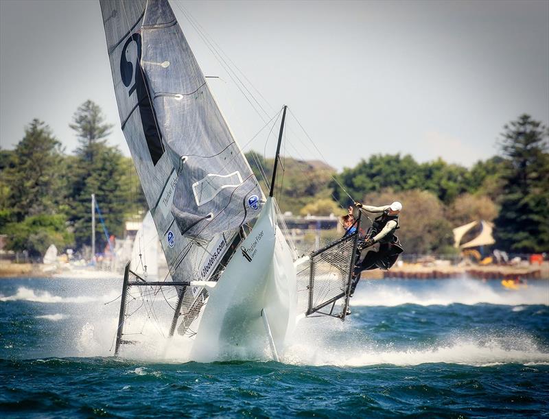 Thurlow Fisher - 18ft skiffs, Sydney 2018 photo copyright Michael Chittenden taken at Australian 18 Footers League and featuring the 18ft Skiff class