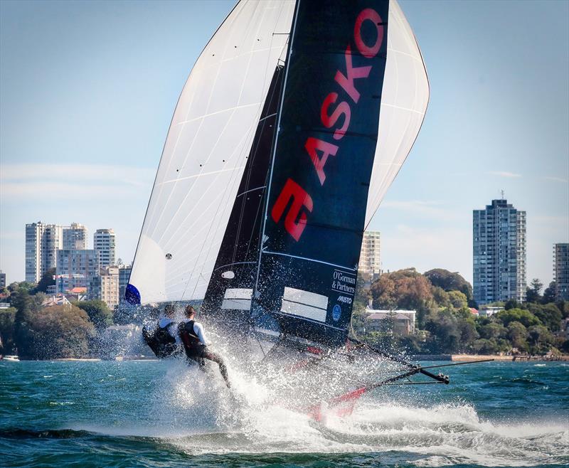 Breezes are more solid earlier in the Summer - 18ft skiffs, Sydney photo copyright Michael Chittenden taken at Australian 18 Footers League and featuring the 18ft Skiff class
