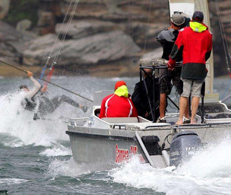 Capturing every moment in every condition photo copyright Frank Quealey taken at  and featuring the 18ft Skiff class