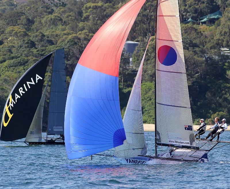 Yandoo finished strongly to finish fourth photo copyright Frank Quealey taken at Australian 18 Footers League and featuring the 18ft Skiff class