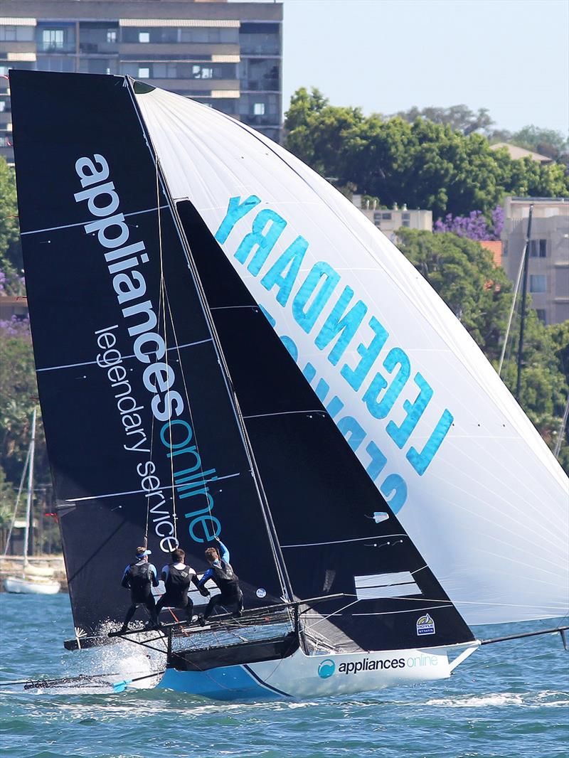 Appliancesonline.com.au team shows the form that has them leading the Spring Championship photo copyright Frank Quealey taken at Australian 18 Footers League and featuring the 18ft Skiff class