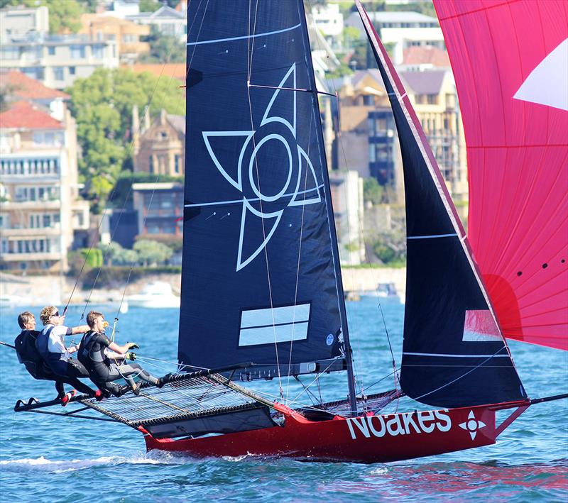 Noakesailing on her way to winning Race 2 of the Spring Championship photo copyright Frank Quealey taken at Australian 18 Footers League and featuring the 18ft Skiff class