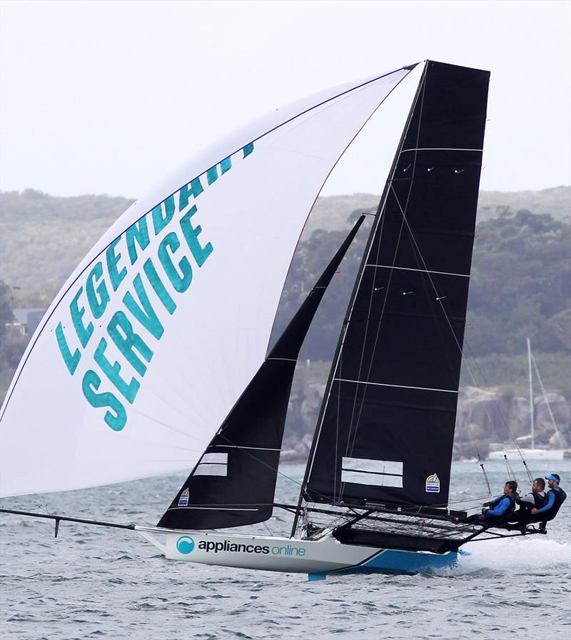 Championship winner sporting brand new sails - 2019 18ft Skiff Spring Championship photo copyright Frank Quealey taken at Australian 18 Footers League and featuring the 18ft Skiff class