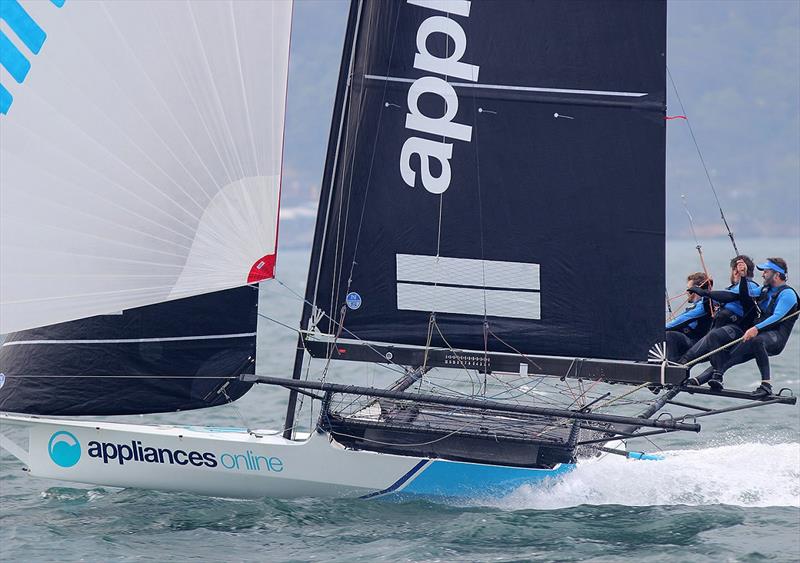 Spring Championship winner, appliancesonline.com.au is a big chance of taking the NSW title photo copyright Frank Quealey taken at Australian 18 Footers League and featuring the 18ft Skiff class