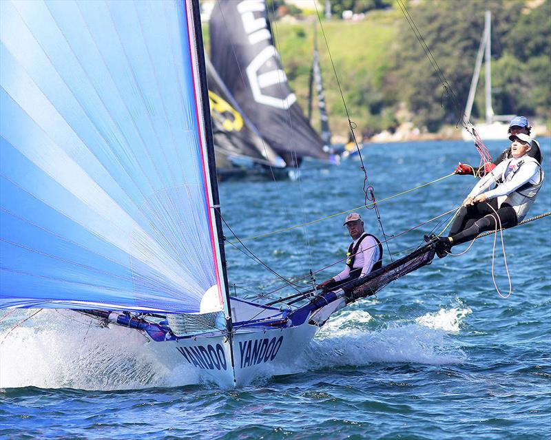 Yandoo, one of the teams expecting a better result on Sunday - 18ft Skiff NSW Championship 2019 photo copyright Frank Quealey taken at Australian 18 Footers League and featuring the 18ft Skiff class