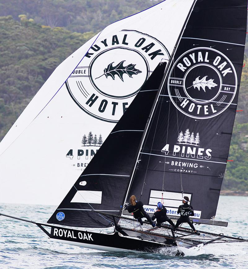 The Oak Double Bay-4 Pines is definitely the big improver in 2020 - 18ft Skiff NSW Championship 2019 photo copyright Frank Quealey taken at Australian 18 Footers League and featuring the 18ft Skiff class
