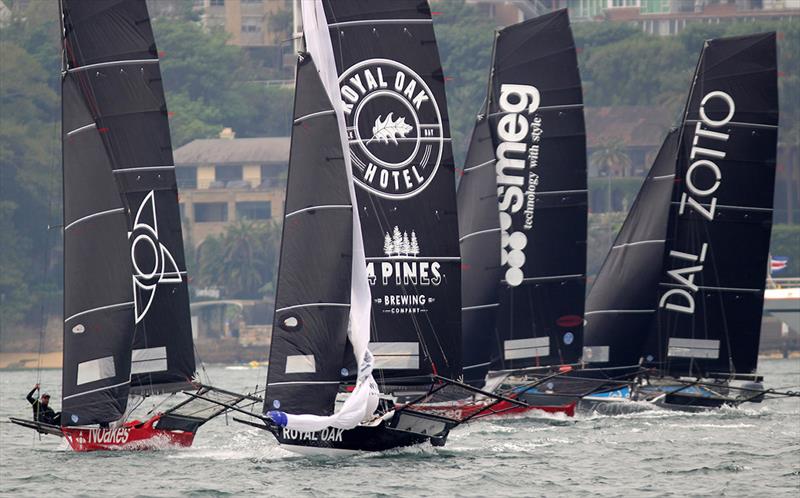 The Oak Double Bay-4 Pines prepares to set a spinnaker after leading the fleet around the windward mark - NSW Championship - photo © Frank Quealey